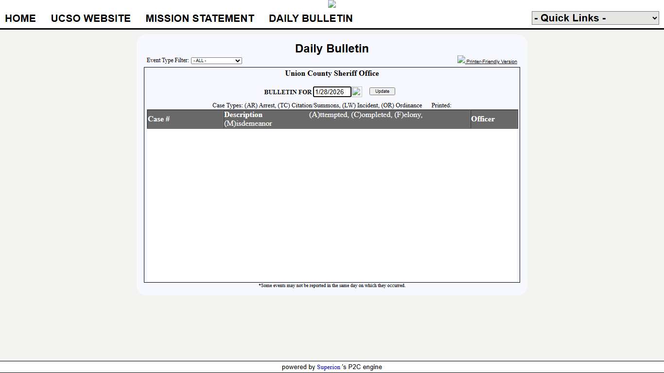 Union County Sheriff Office P2C